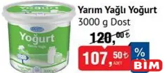 DOST YARIM YAĞLI YOĞURT 3000 G fiyat ve kampanya bilgisi